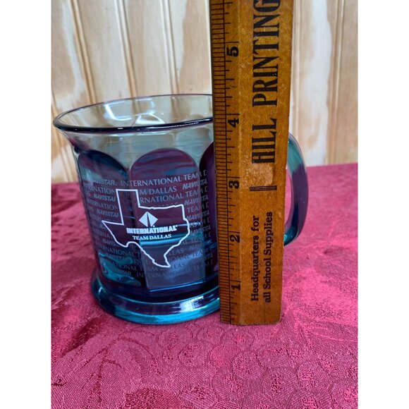 International Logo Team Dallas Texas Truck Tractor Semi Blue Glass Coffee Mug Na - Picture 8 of 10